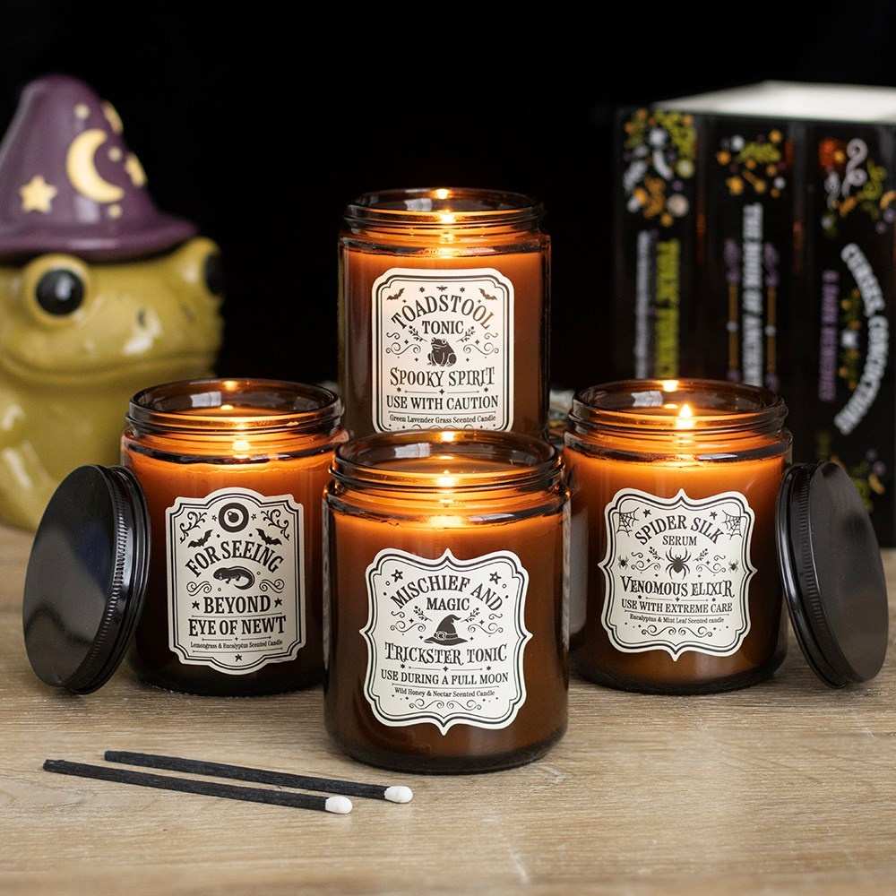 Something Different - Set of 4 Witch's Apothecary Amber Jar Candles Duftkerze - Mehrfarben